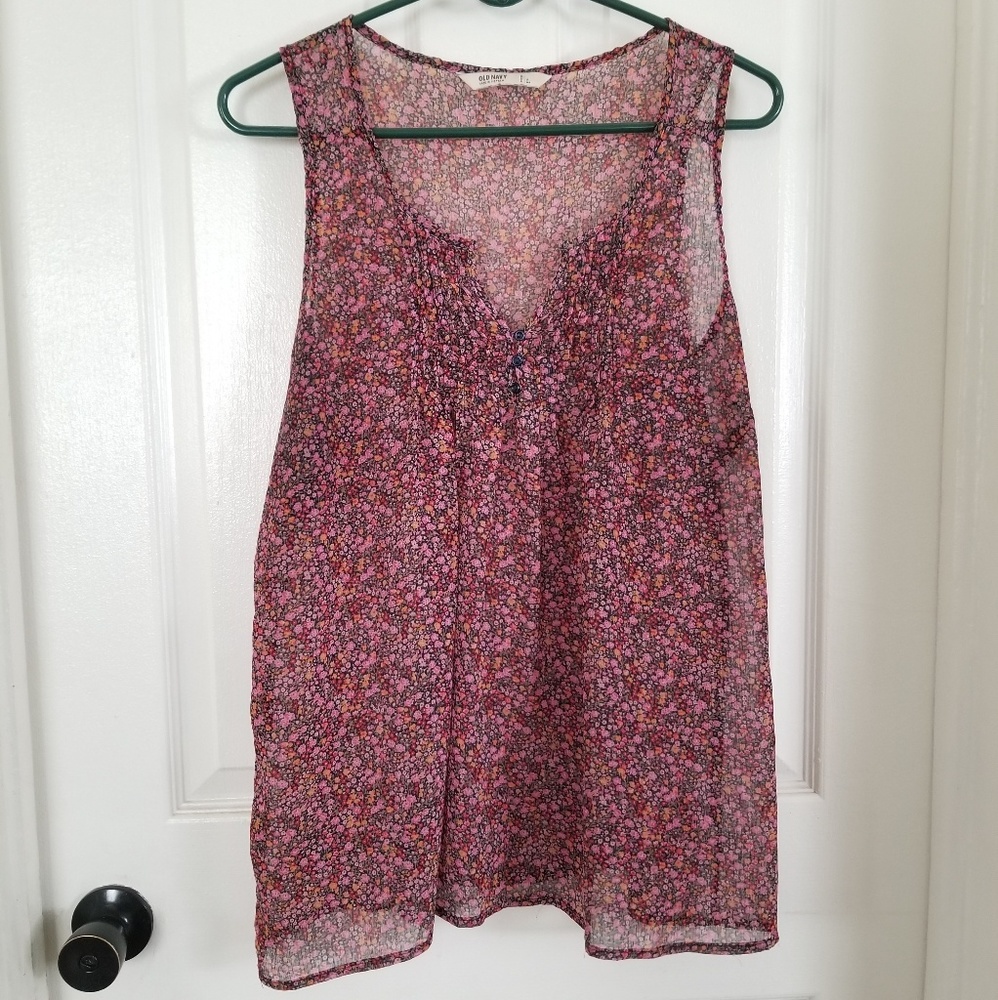 Floral blouse tank top
